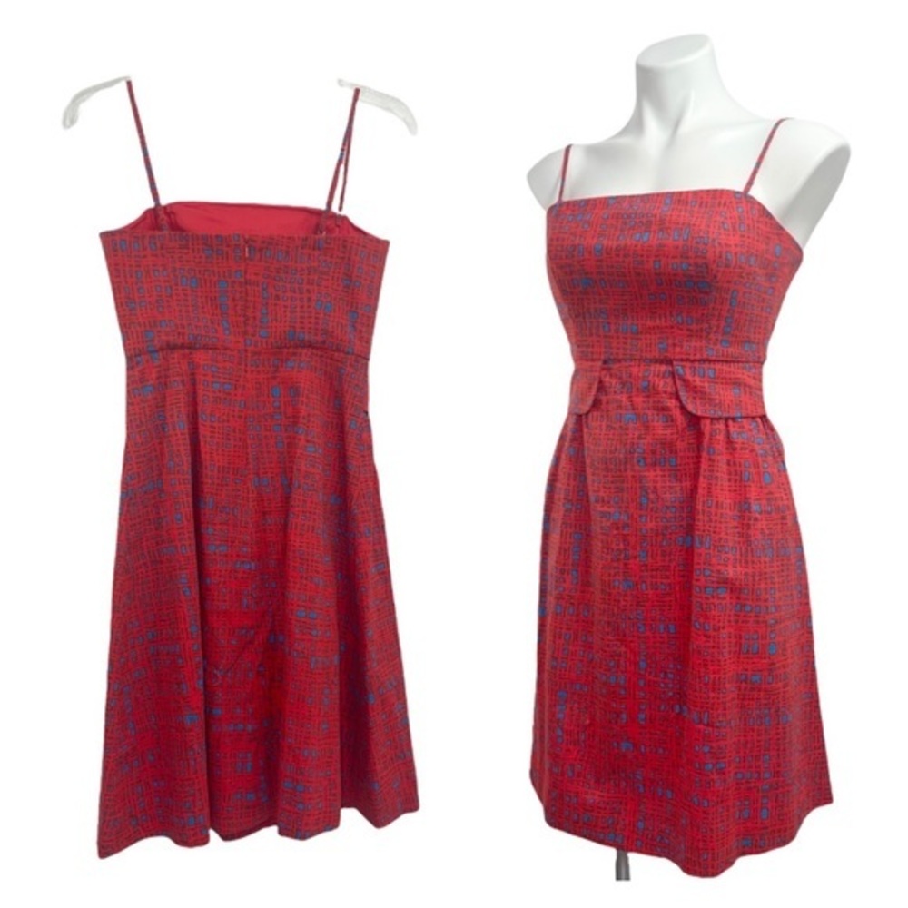 NWOT! Anthropologie Red and Blue Dress